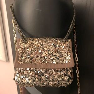 Elie Tahari Sequin/Leather Bag